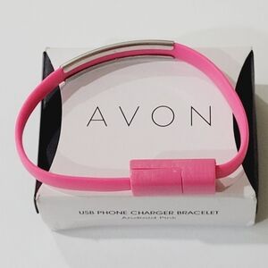 Avon  USB phone charging bracelet pink NEW Android Pink